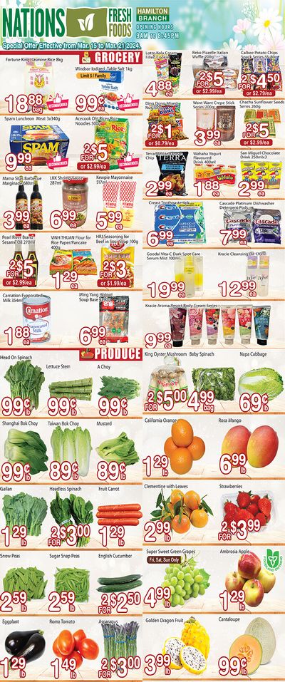 Nations Fresh Foods (Hamilton) Flyer March 15 to 21