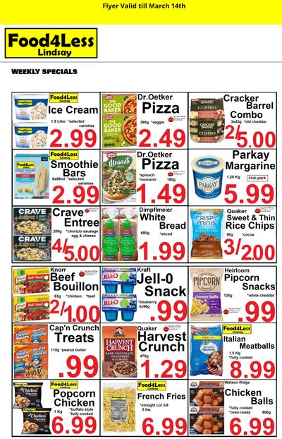 Food 4 Less (Lindsay) Flyer March 15 to 21