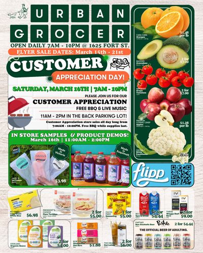 Urban Grocer Flyer March 15 to 21