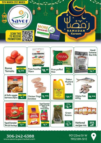 Savor Supermarket Flyer March 15 to 21