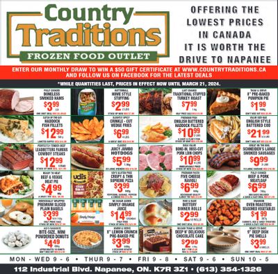 Country Traditions Flyer March 14 to 21