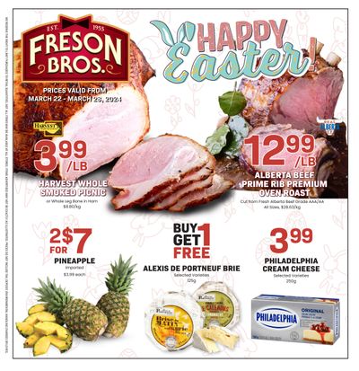 Freson Bros. Flyer March 22 to 28