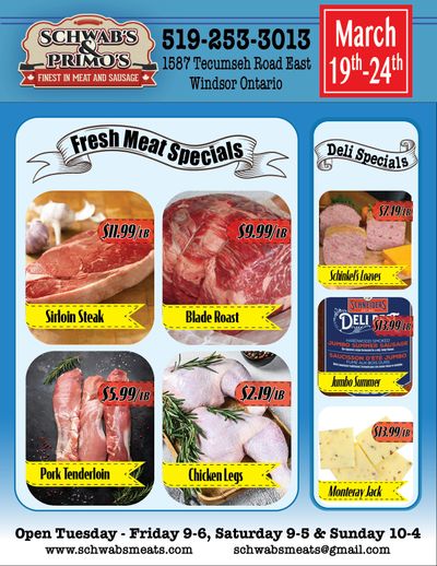 Schwab's & Primo's Flyer March 19 to 24