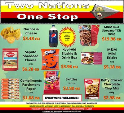 Two Nations One Stop Flyer March 15 to 21