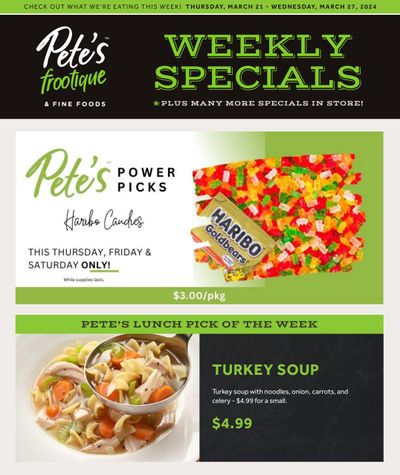 Pete's Fine Foods Flyer March 21 to 27