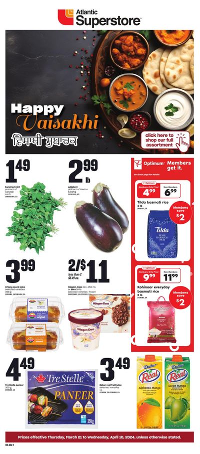 Atlantic Superstore Vaisakhi Flyer March 21 to April 10