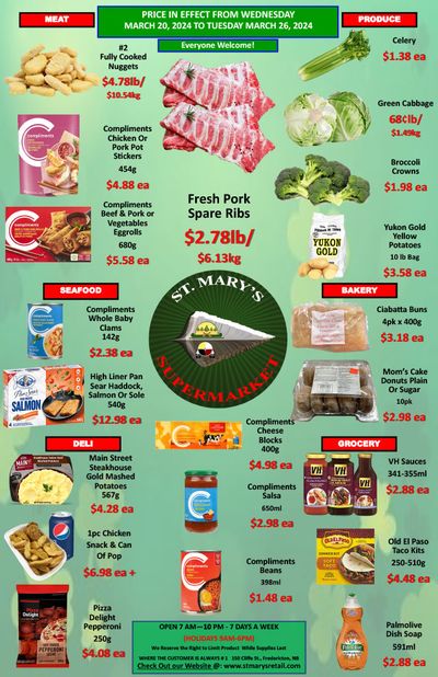 St. Mary's Supermarket Flyer March 20 to 26