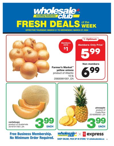 Wholesale Club (Atlantic) Fresh Deals of the Week Flyer March 21 to 27