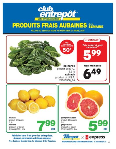 Wholesale Club (QC) Fresh Deals of the Week Flyer March 21 to 27