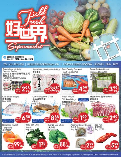 Field Fresh Supermarket Flyer March 22 to 28