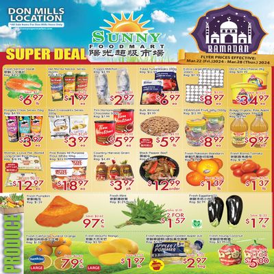 Sunny Foodmart (Don Mills) Flyer March 22 to 28