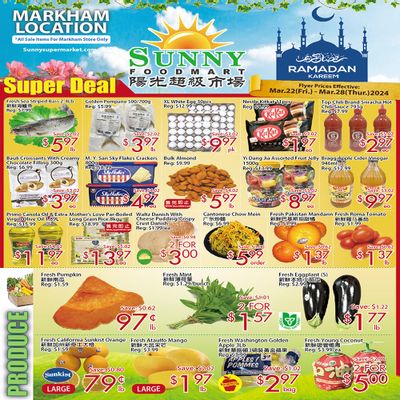 Sunny Foodmart (Markham) Flyer March 22 to 28