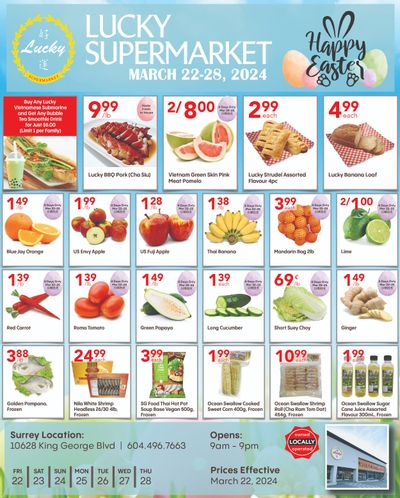 Lucky Supermarket (Surrey) Flyer March 22 to 28