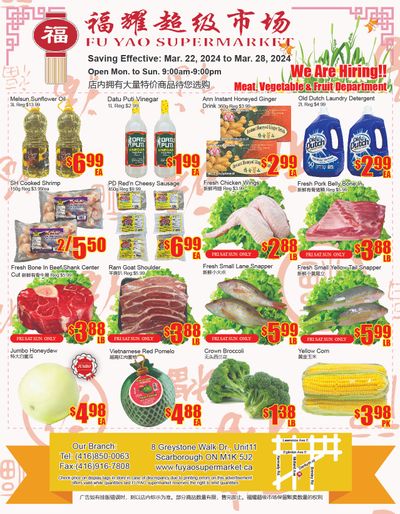 Fu Yao Supermarket Flyer March 22 to 28