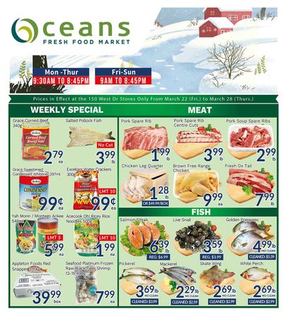 Oceans Fresh Food Market (West Dr., Brampton) Flyer March 22 to 28