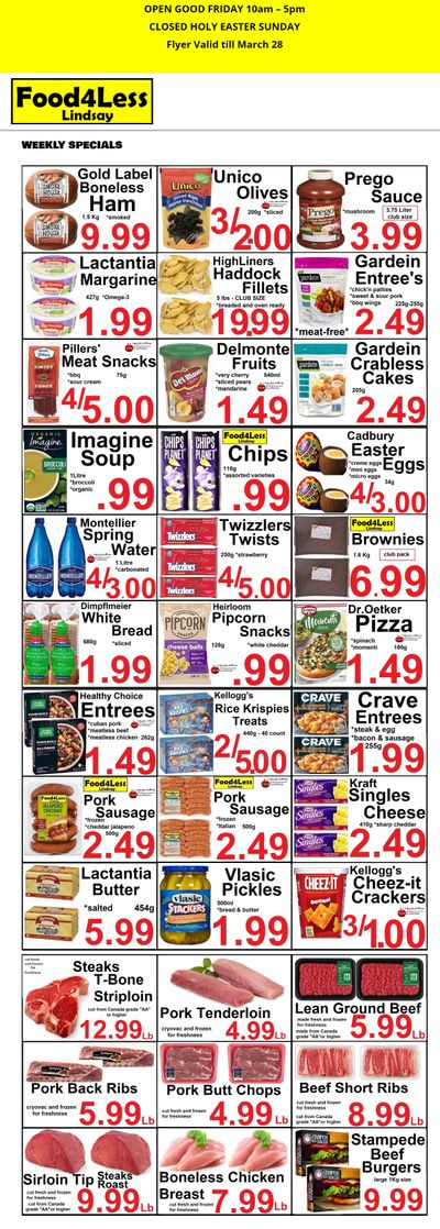 Food 4 Less (Lindsay) Flyer March 22 to 28