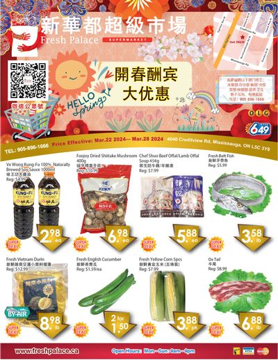 Fresh Palace Supermarket Flyer March 22 to 28
