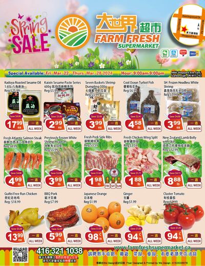 Farm Fresh Supermarket Flyer March 22 to 28