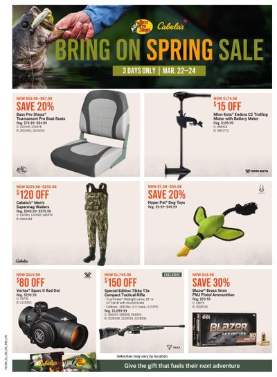 Cabela's Flyer March 22 to 24