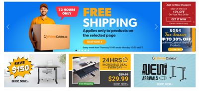 Prime Cables, Shopper+ & 123Ink: Up to 30% off Select Products + Clearance + Free Shipping + More