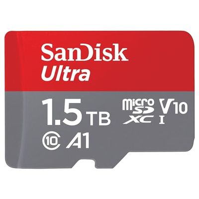SanDisk 1.5TB Ultra microSDXC UHS-I Memory Card with Adapter - Up to 150MB/s, C10, U1, Full HD, A1, MicroSD Card - SDSQUAC-1T50-GN6MA $139.99 (Reg $209.99)
