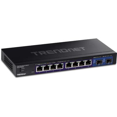 TRENDnet 10-Port Multi-Gig Web Smart Switch, 8 x 2.5GBASE-T Ports, 2 x 10G SFP+ Slots, Metal Housing, Managed Network Ethernet Switch, Lifetime Protection, Black, TEG-3102WS $280.55 (Reg $312.99)