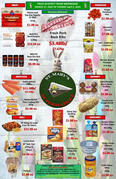 St. Mary's Supermarket Flyer March 27 to April 2