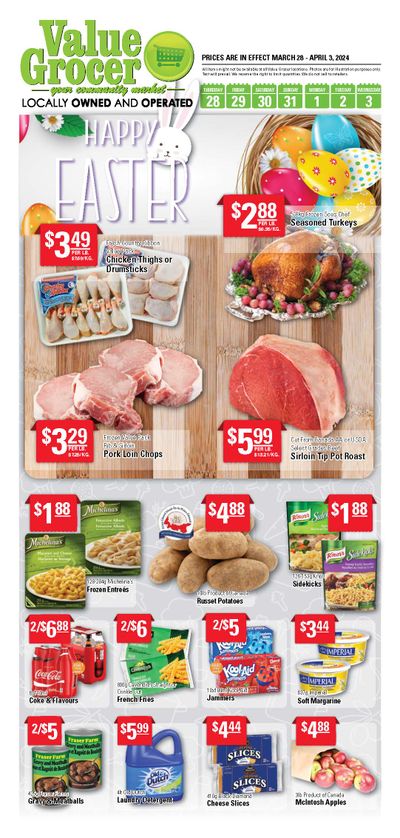 Value Grocer Flyer March 28 to April 3