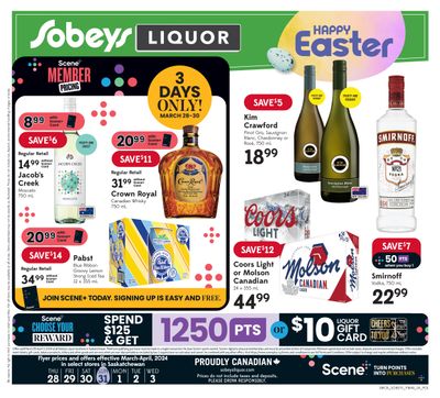 Sobeys (SK) Liquor Flyer March 28 to April 3