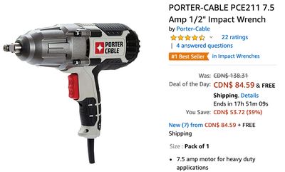 Amazon Canada Deals Of The Day: Save up to 40% off of Select Porter Cable Tools