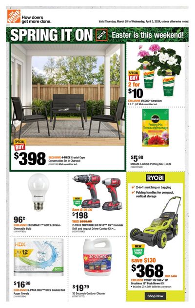 Home Depot (BC) Flyer March 28 to April 3