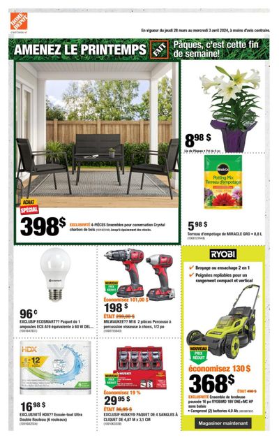 Home Depot (QC) Flyer March 28 to April 3