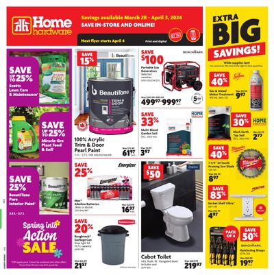 Home Hardware (Atlantic) Flyer March 28 to April 3