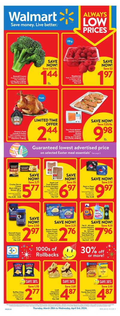 Walmart (West) Flyer March 28 to April 3