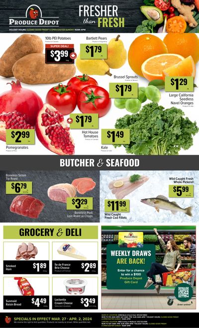 Produce Depot Flyer March 27 to April 2