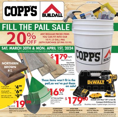 COPP's BuildAll flyer March 30 & April 1