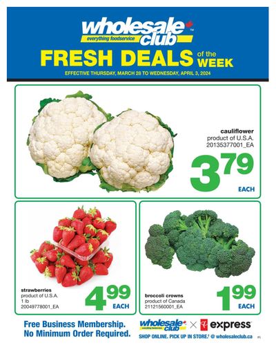 Wholesale Club (Atlantic) Fresh Deals of the Week Flyer March 28 to April 3