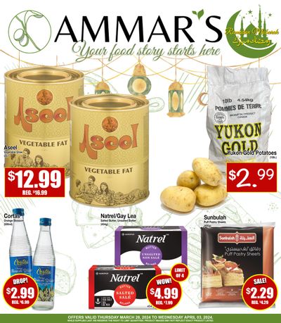 Ammar's Halal Meats Flyer March 28 to April 3