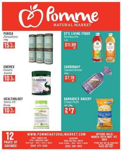 Pomme Natural Market Monthly Specials Flyer March 28 to May 1