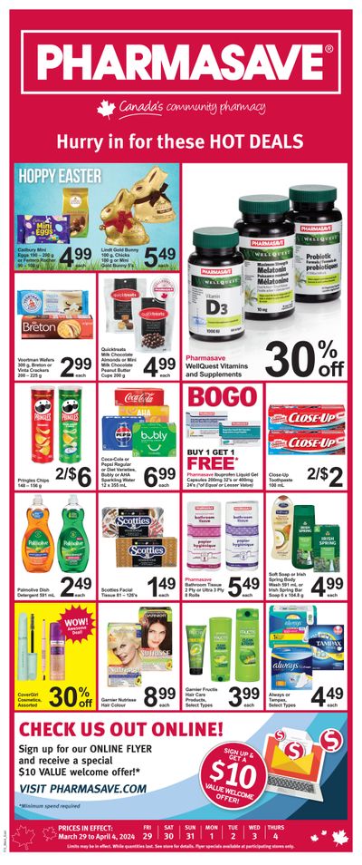Pharmasave (ON & West) Flyer March 29 to April 4
