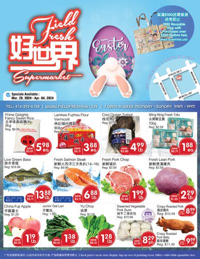 Field Fresh Supermarket Flyer March 29 to April 4