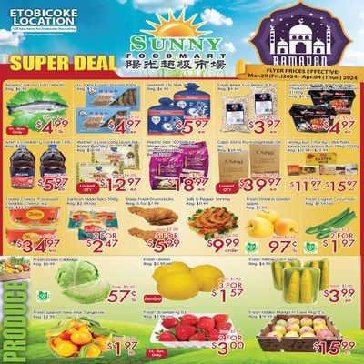 Sunny Foodmart (Etobicoke) Flyer March 29 to April 4