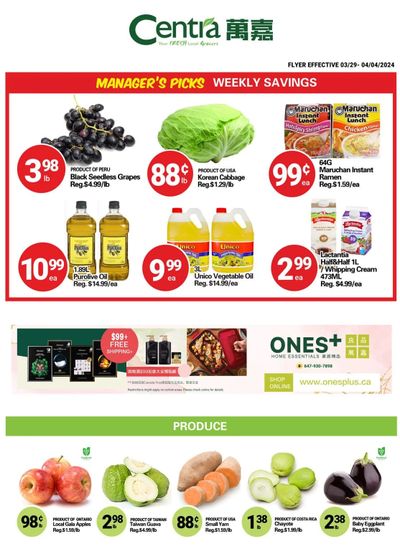 Centra Foods (North York) Flyer March 29 to April 4