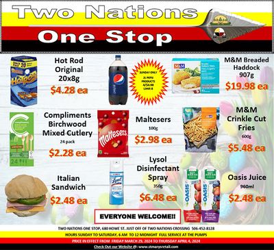 Two Nations One Stop Flyer March 29 to April 4