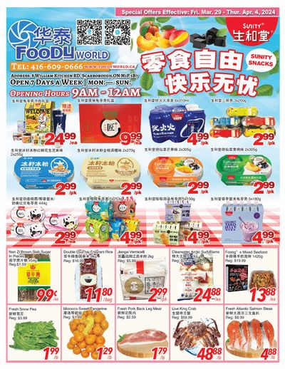 Foody World Flyer March 29 to April 4