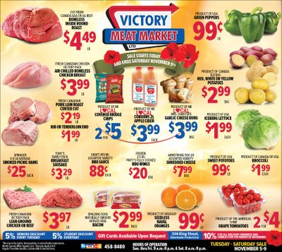 Victory Meat Market Flyer November 5 to 9