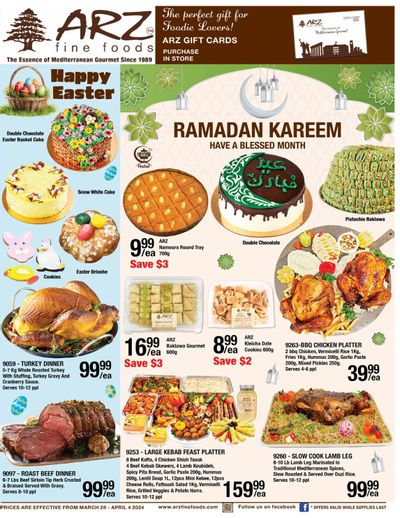 Arz Fine Foods Flyer March 29 to April 4