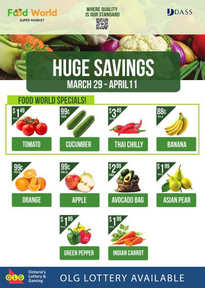 Food World Supermarket Flyer March 29 to April 11