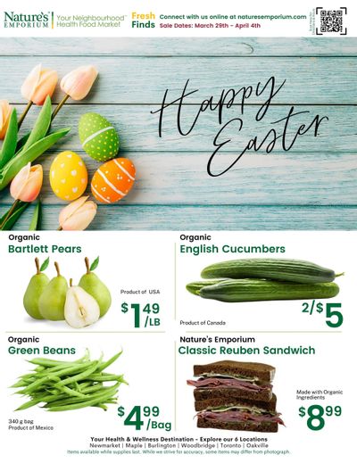 Nature's Emporium Weekly Flyer March 29 to April 4