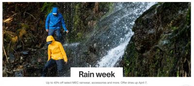 MEC Canada Rain Week Sale: Save up to 40% off